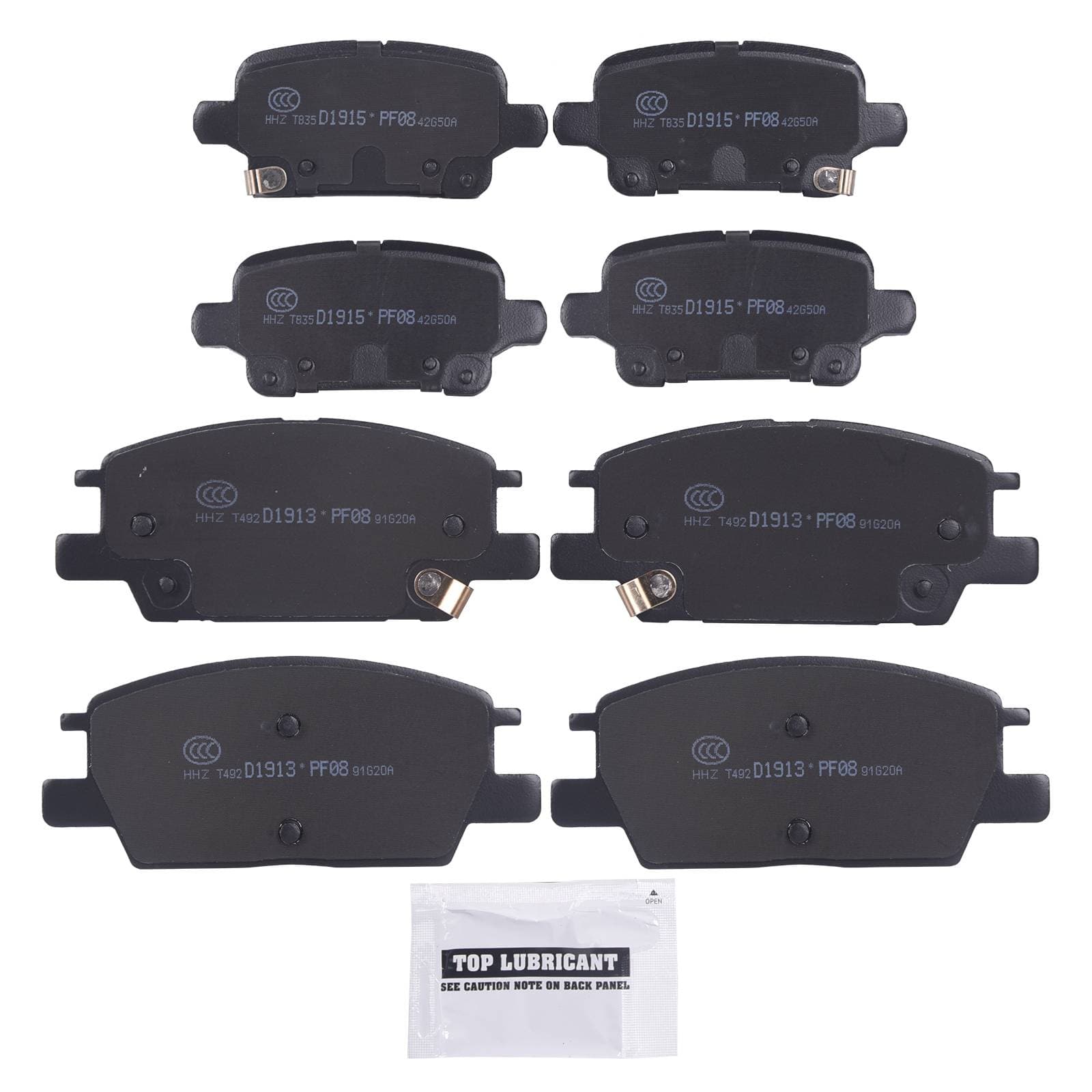 8X Front Rear Ceramic Disc Brake Pad Kit for Buick Regal Chevrolet Equinox GMC