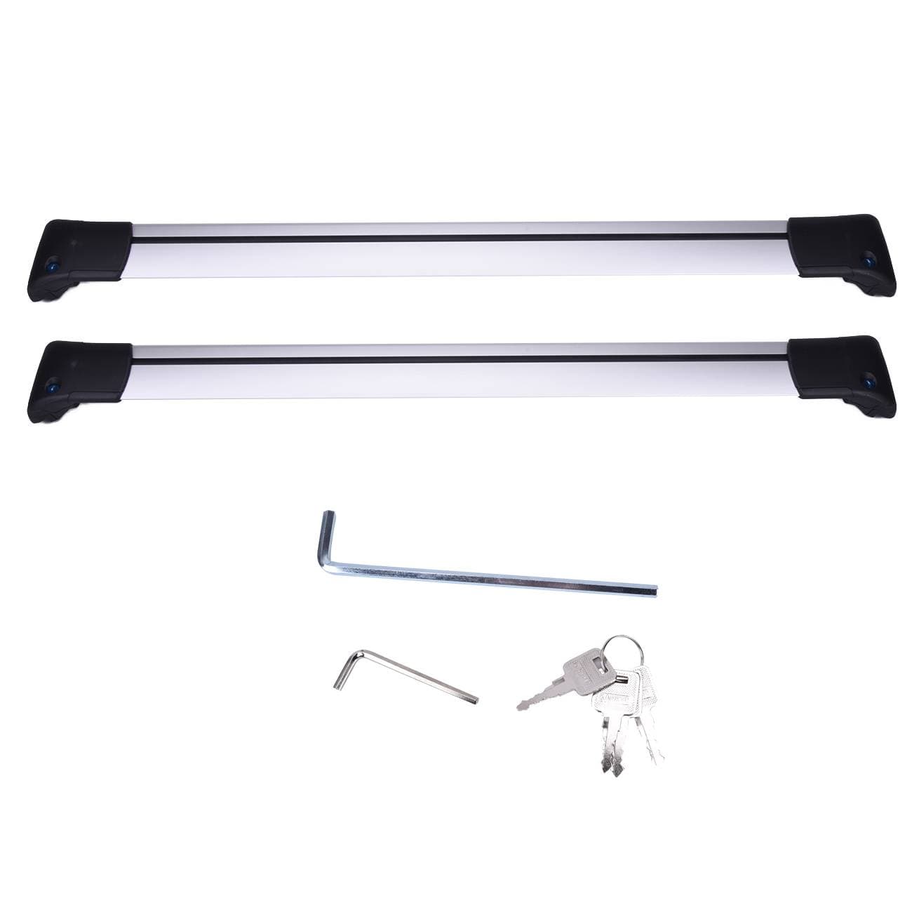 93cm-99cm (36.6''-39'') Aluminum Car Roof Cross Bar Luggage Rack Rail with Locks