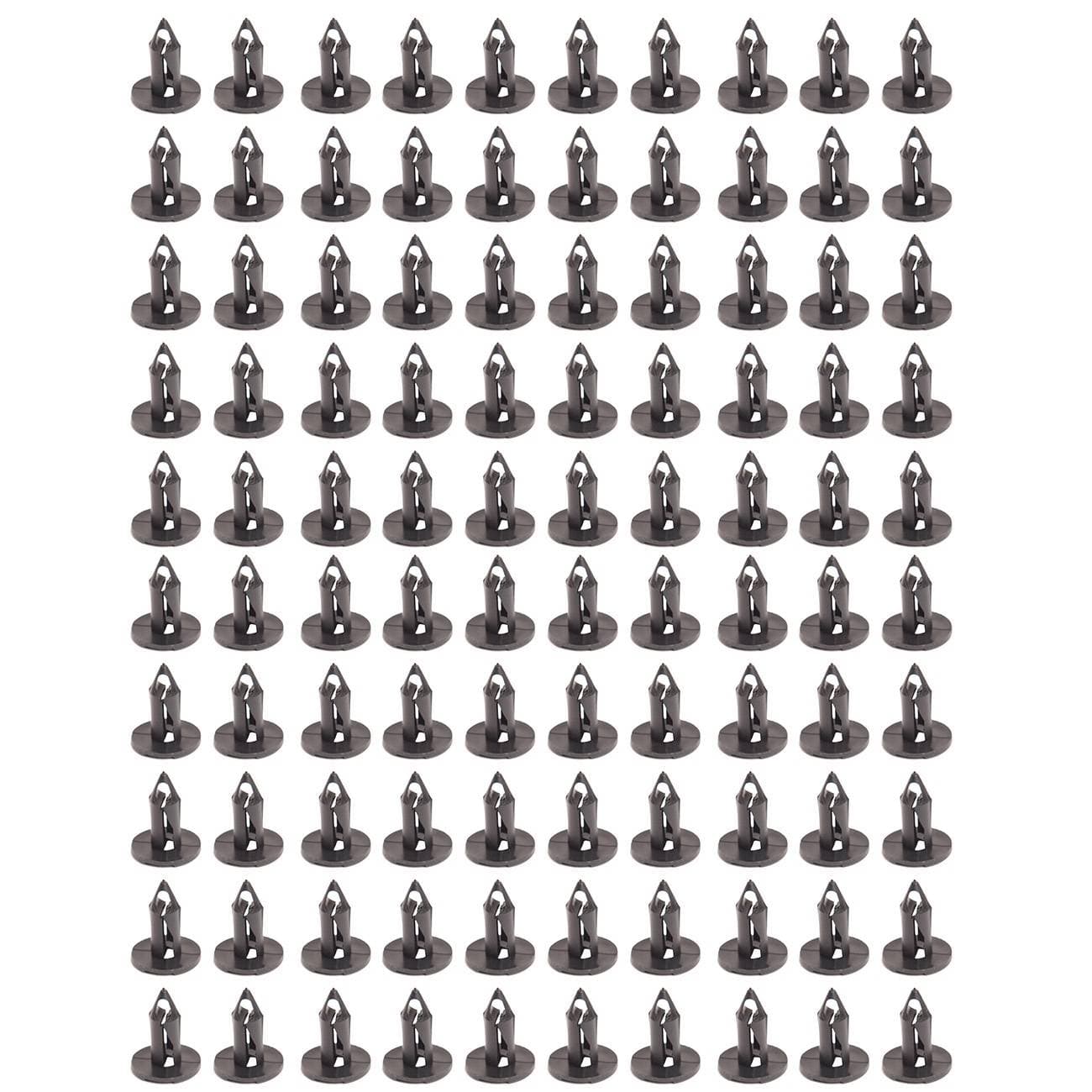 100pcs For Mazda Audi Kia Plastic Rivets Fastener Fender Bumper Push Pin Clips