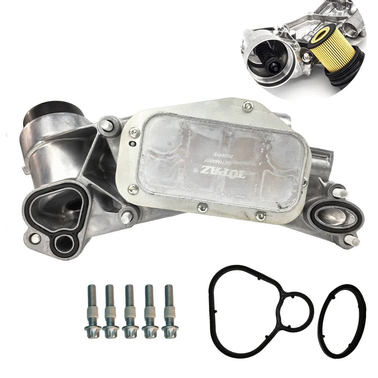 93186324 Engine Oil Cooler w/Oil Filter Assembly For Chevy Cruze Aveo Pontiac G3