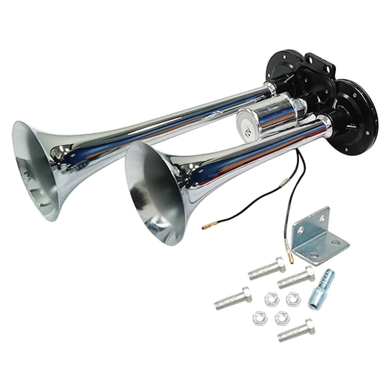 1000DB 12V Dual Trumpets Super Loud Car Electric Horn Truck Boat Train Speaker