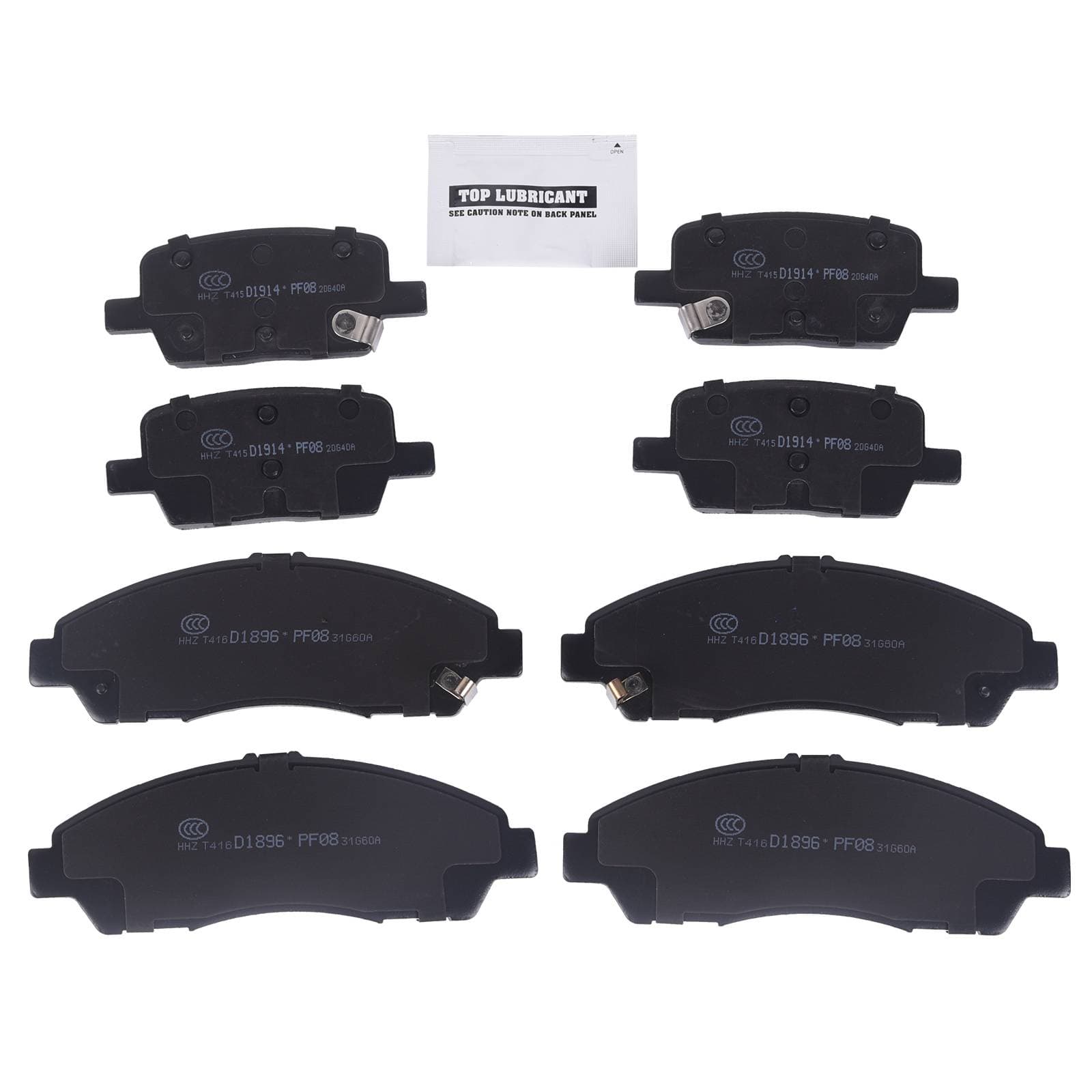 Front + Rear Ceramic Disc Brake Pads Fit Chevrolet Traverse GMC Acadia Cadillac