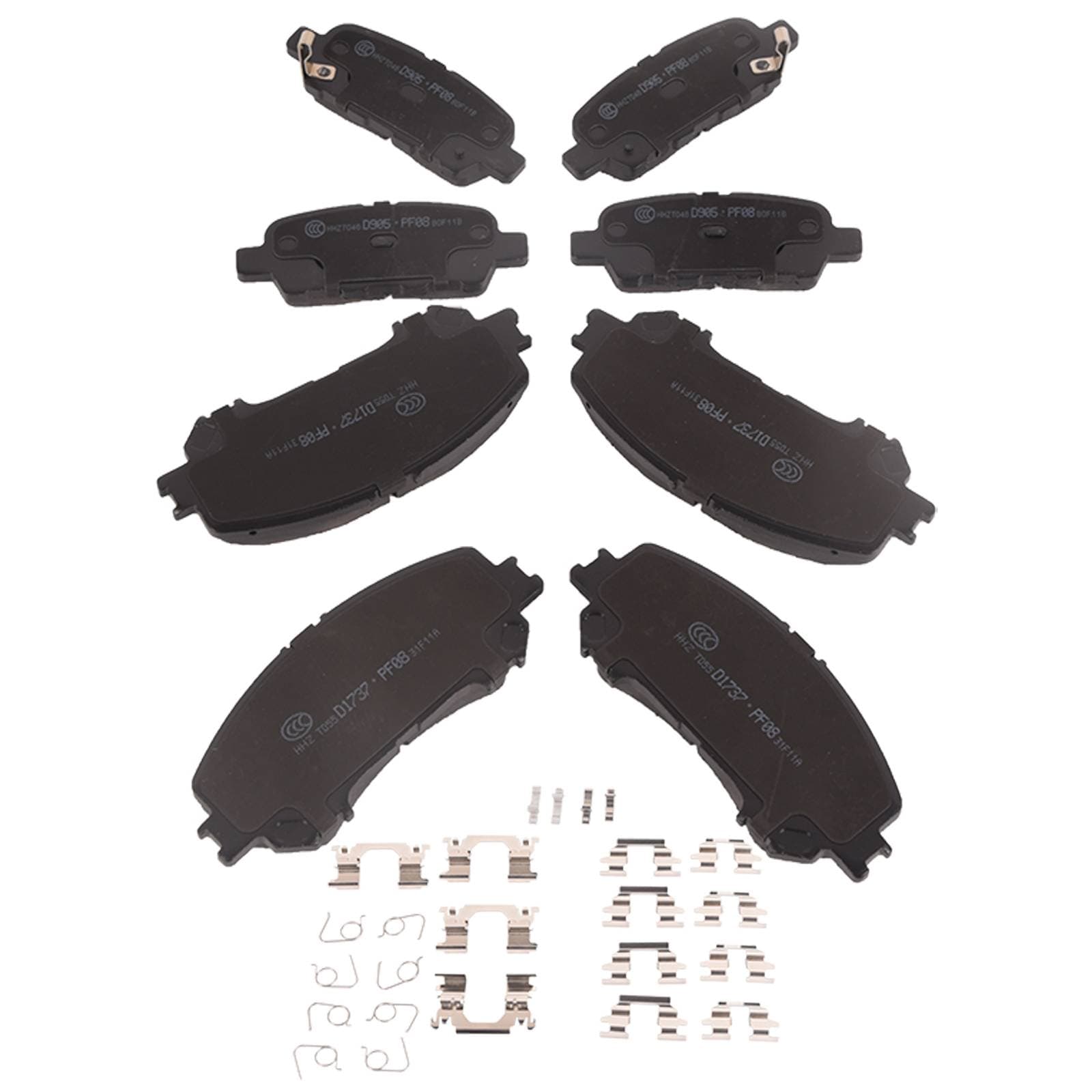Front & Rear Ceramic Disc Brake Pads For 2014 - 2020 Nissan Rouge Rogue Sport