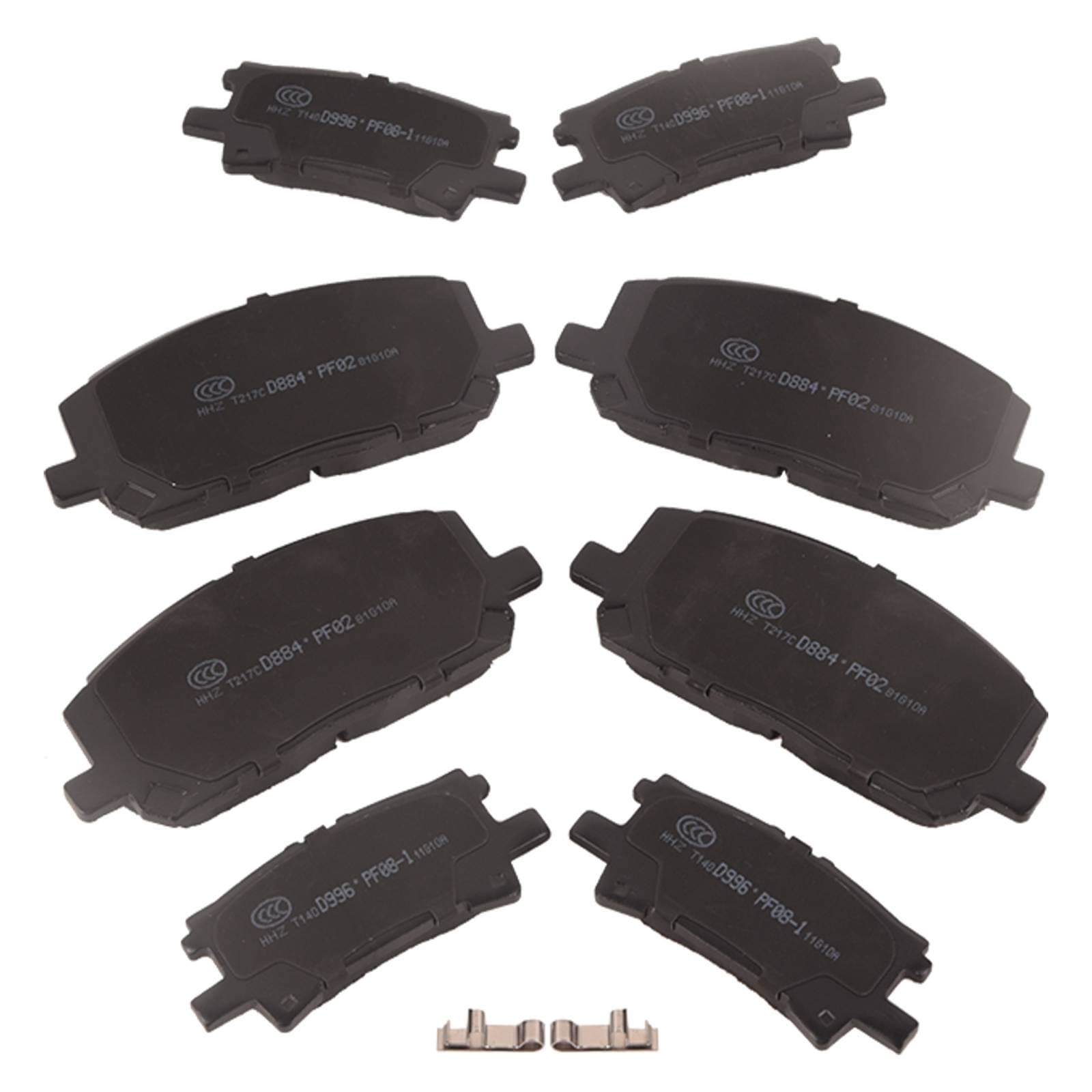 8PCS Front & Rear Ceramic Brake Pads For 2004 - 2007 Toyota Highlander 2.4L 3.3L