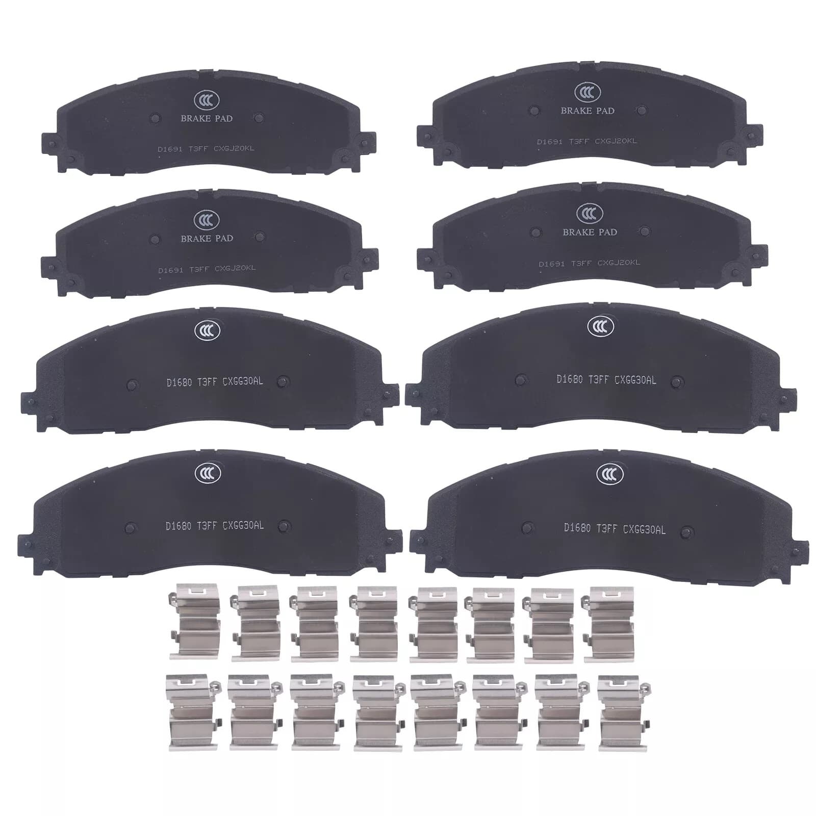 Front Rear Ceramic Brake Pads for Ford F-250 F-350 F-450 Super Duty