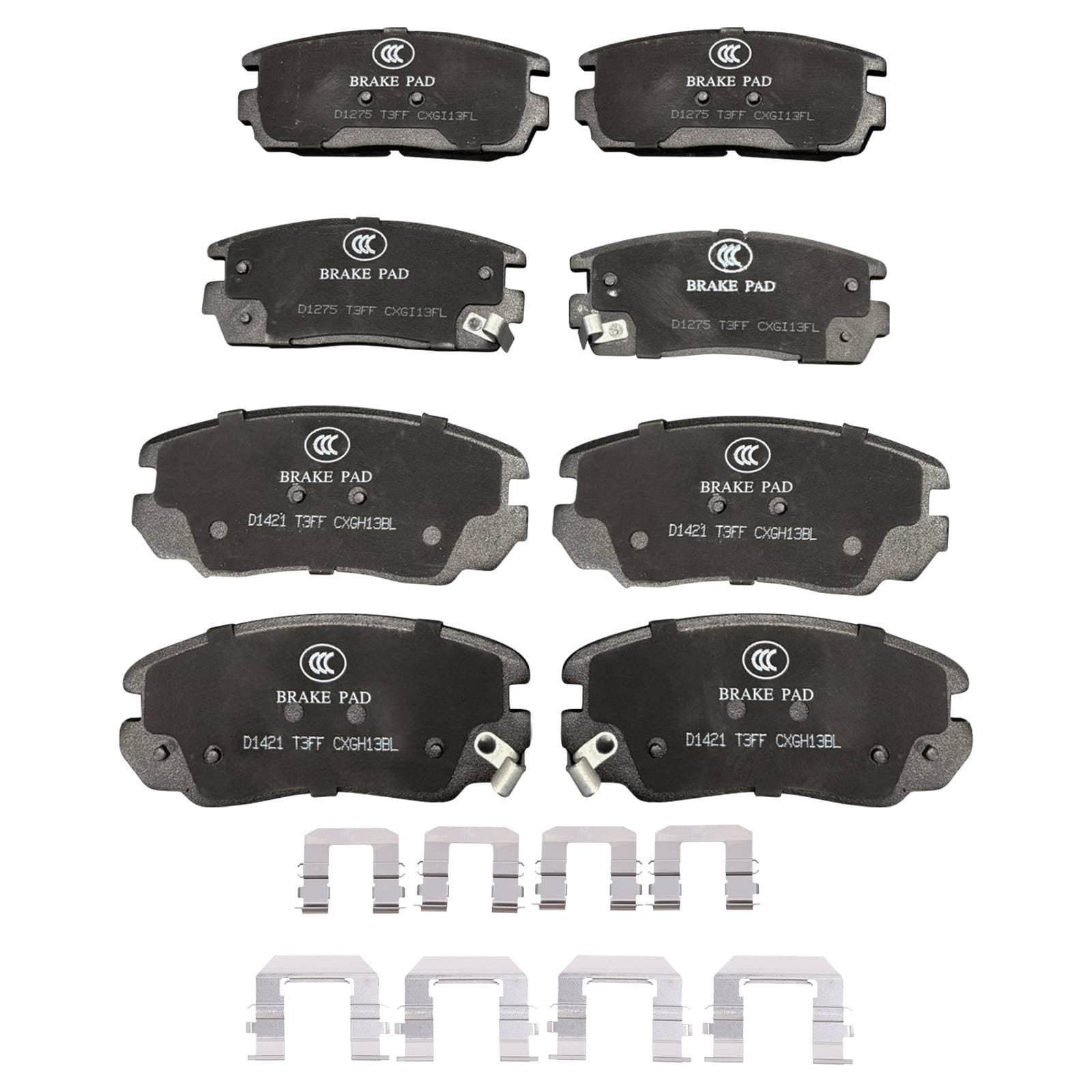 Front & Rear Ceramic Brake Pads For Chevrolet Equinox GMC Terrain 2010 - 2017