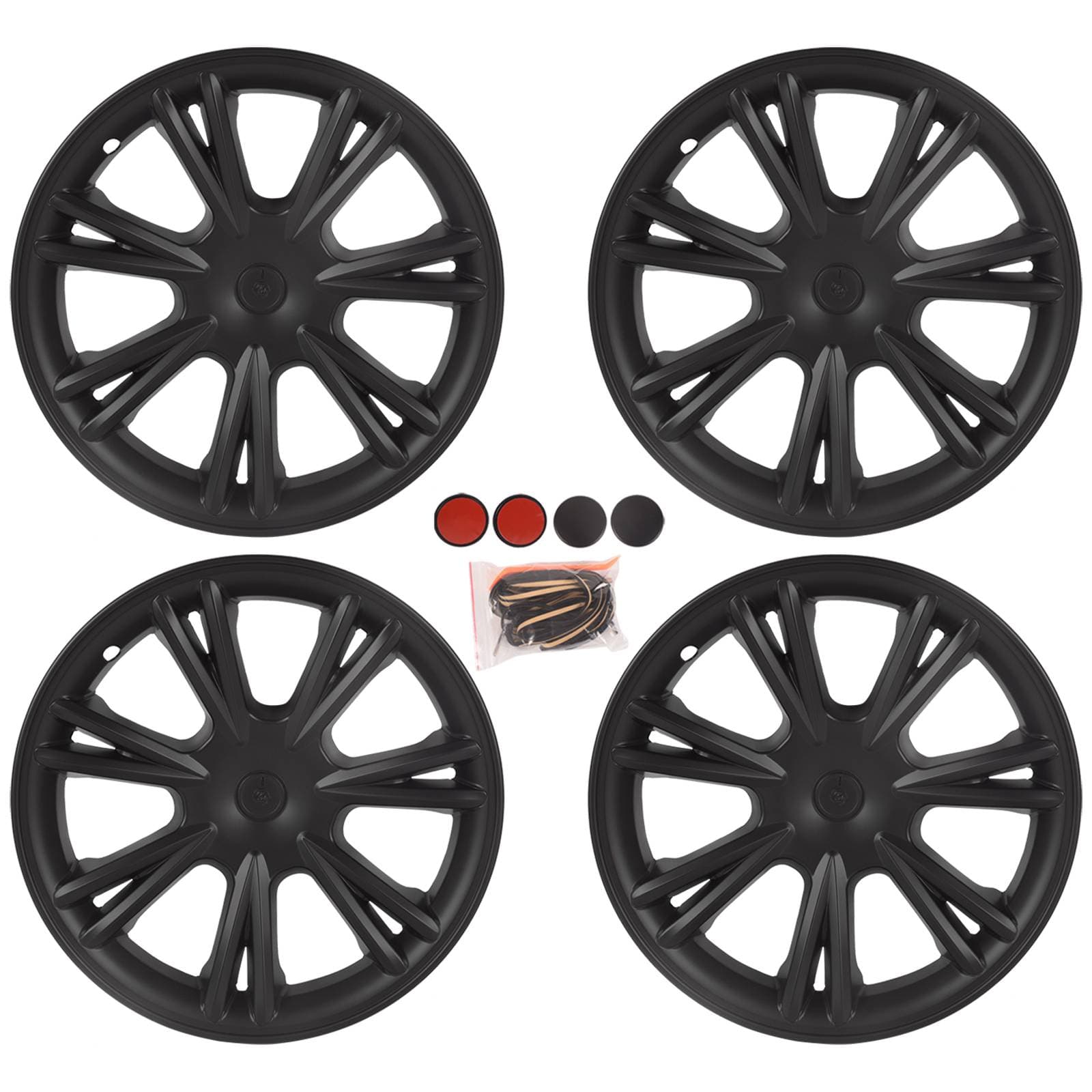 4PCS 19 inch Hub Cap Wheel Rim Cover Matte Black For Tesla Model Y 2020-2023