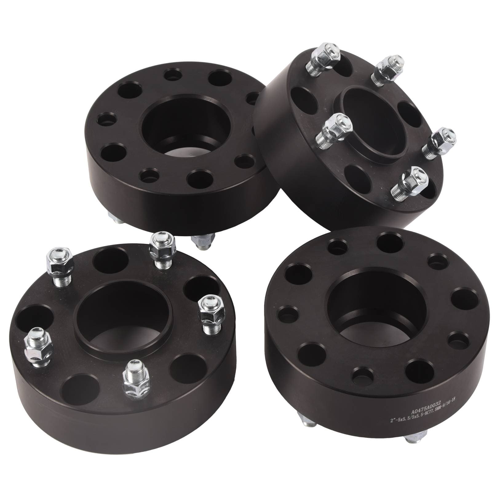 4Pcs 2'' 5x5.5 Wheel Spacers Adapters 9/16 Studs Fits Dodge Ram 1500