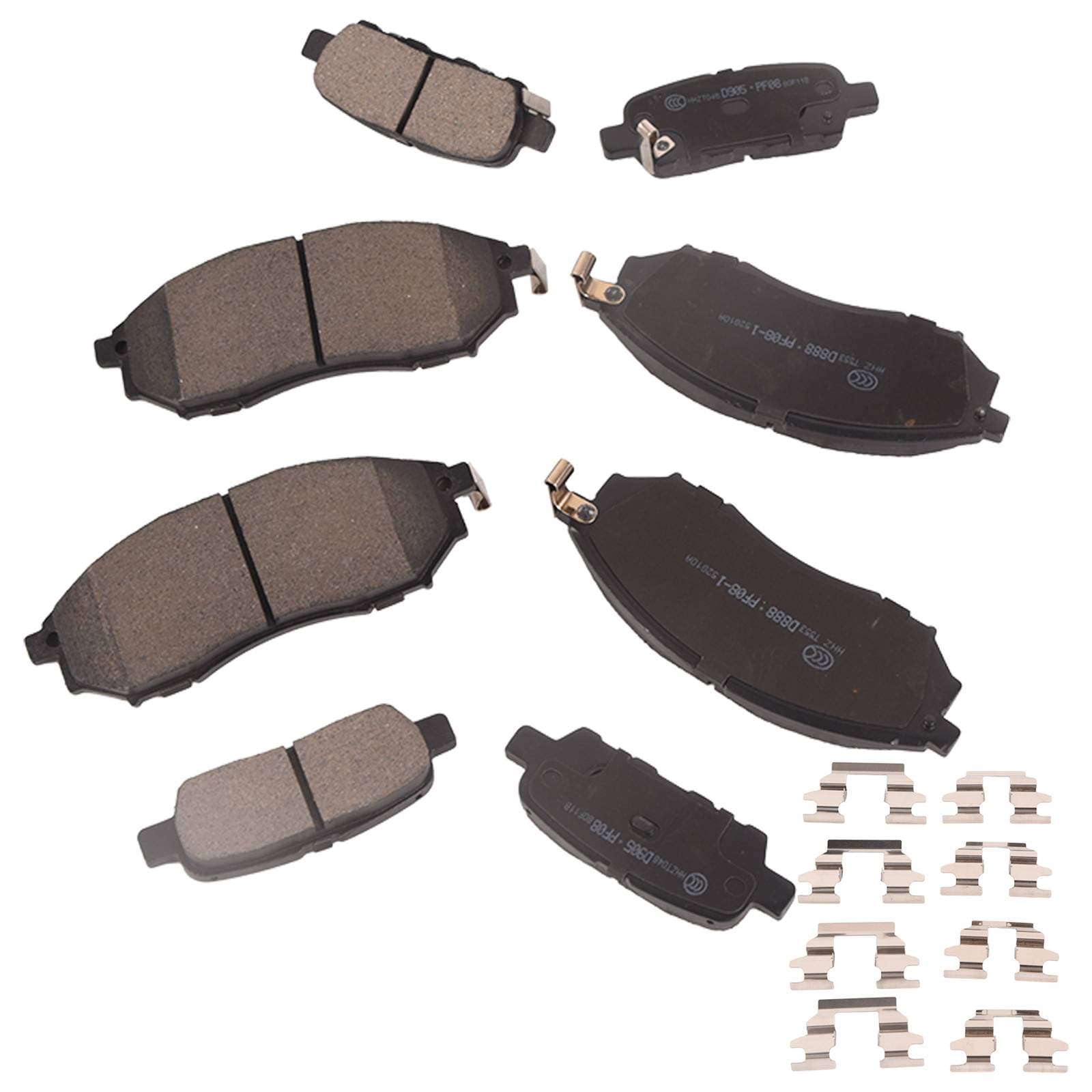 Front Rear Ceramic Brake Pad Kit For Infiniti G37 G35 EX35 FX35 M35 M37 M45 Q70