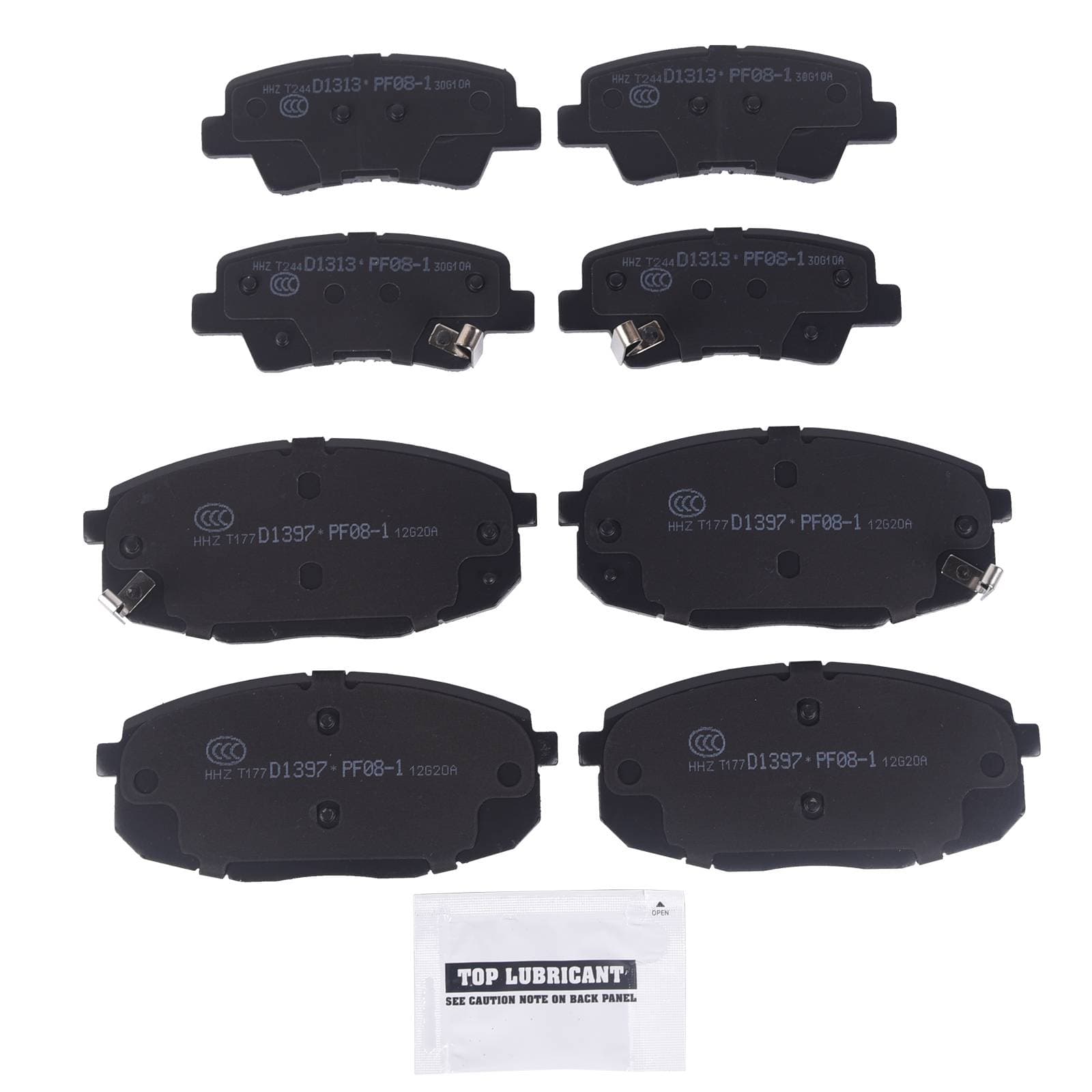 8PCS Front & Rear Ceramic Brake Pads Fit 2014 2015 2016 Kia Soul 1.6L 2.0L