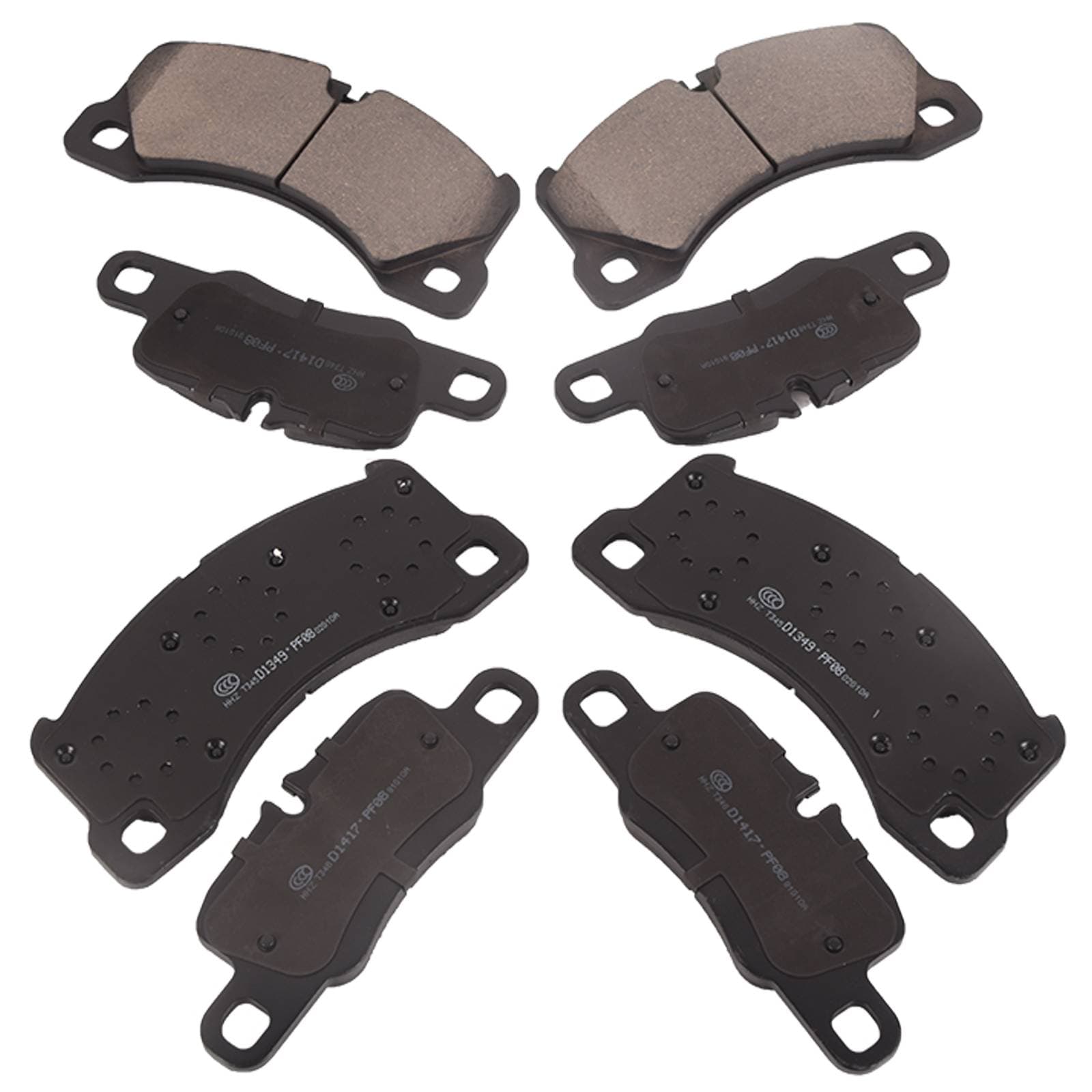 Front & Rear Ceramic Brake Pads Kit For 2010-2016 Porsche Panamera